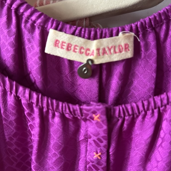 Rebecca Taylor Silk Purple Dress 0 - Picture 3 of 5